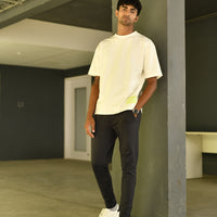 Here and now - Men’s Oversized French Terry Tee -  Coconut Milk