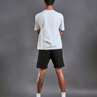 Here and now - Men’s Oversized Terry Tee - Illusion Blue
