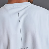 Here and now - Men’s Oversized Terry Tee - Illusion Blue
