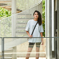 Here and now - Men’s Oversized Terry Tee - Illusion Blue