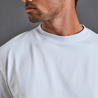 Here and now - Men’s Oversized Terry Tee - Illusion Blue