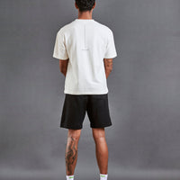 Here and now - Men’s Oversized French Terry Tee -  Coconut Milk