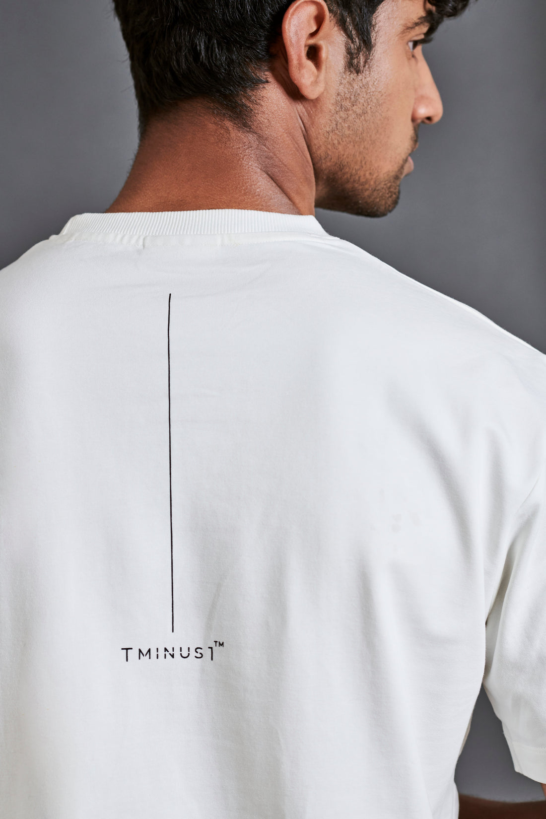 Here and now - Men’s Oversized French Terry Tee -  Coconut Milk