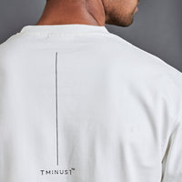 Here and now - Men’s Oversized French Terry Tee -  Coconut Milk