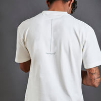 Here and now - Men’s Oversized French Terry Tee -  Coconut Milk