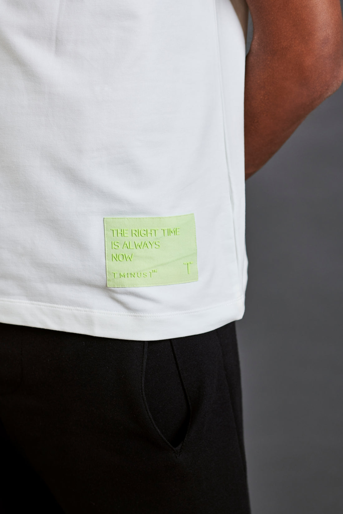 Here and now - Men’s Oversized French Terry Tee -  Coconut Milk