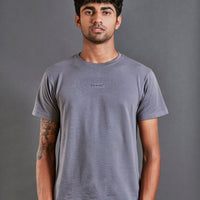 Start anew  - Men’s Snug-fit Supima Tee -  Lava Smoke