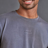Start anew  - Men’s Snug-fit Supima Tee -  Lava Smoke