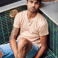 Start anew - Men’s Snug-fit Supima Tee - Frappe