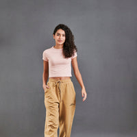 Hit reset - Women’s Cropped Supima Tee - Sepia Rose
