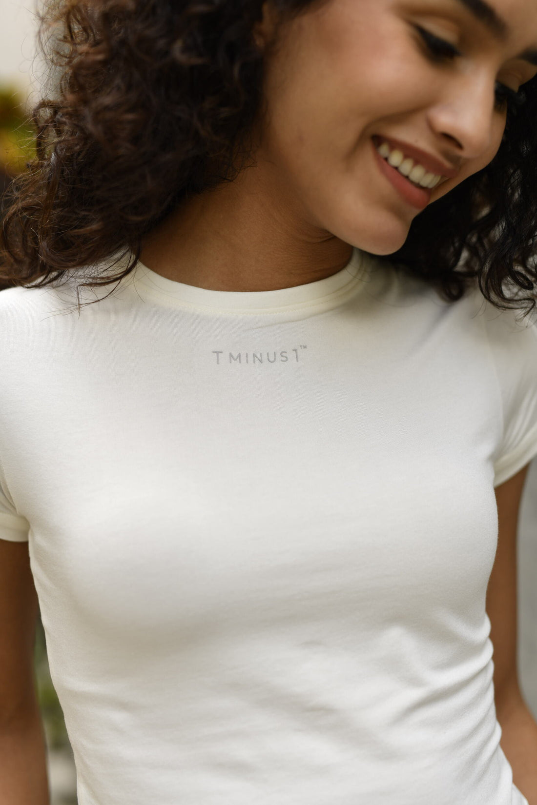 Hit reset - Women’s Cropped Supima Tee - Coconut Milk