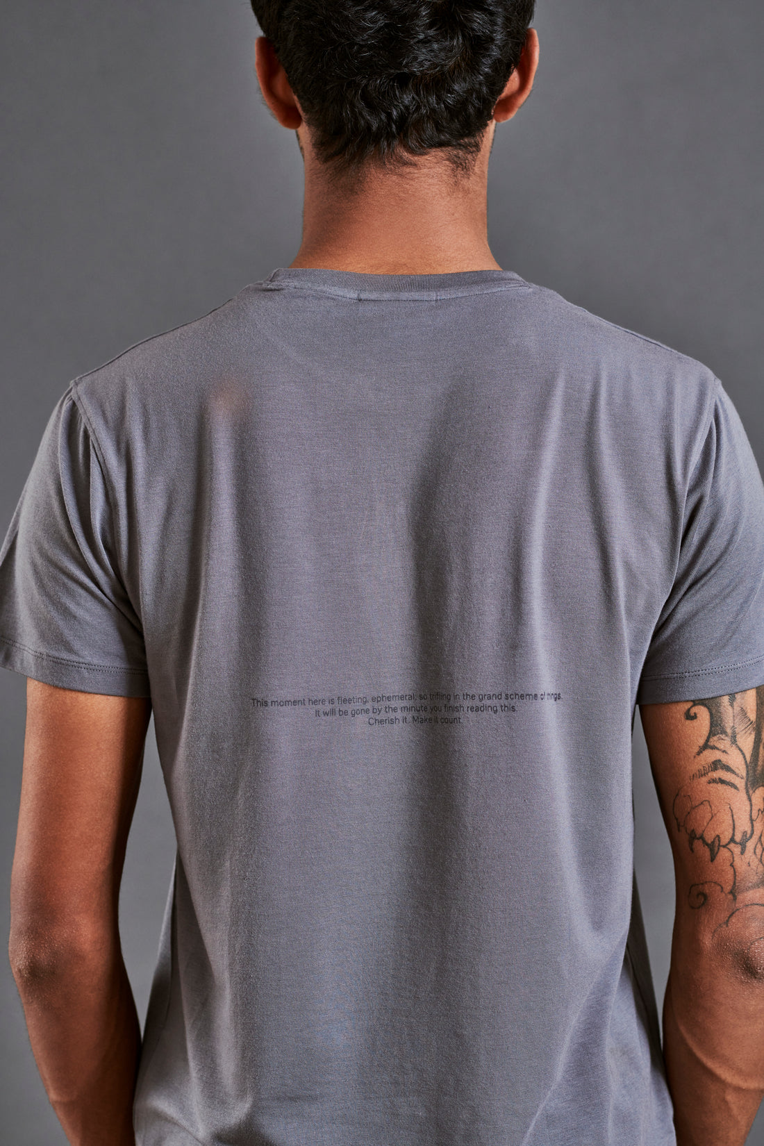 Start anew  - Men’s Snug-fit Supima Tee -  Lava Smoke