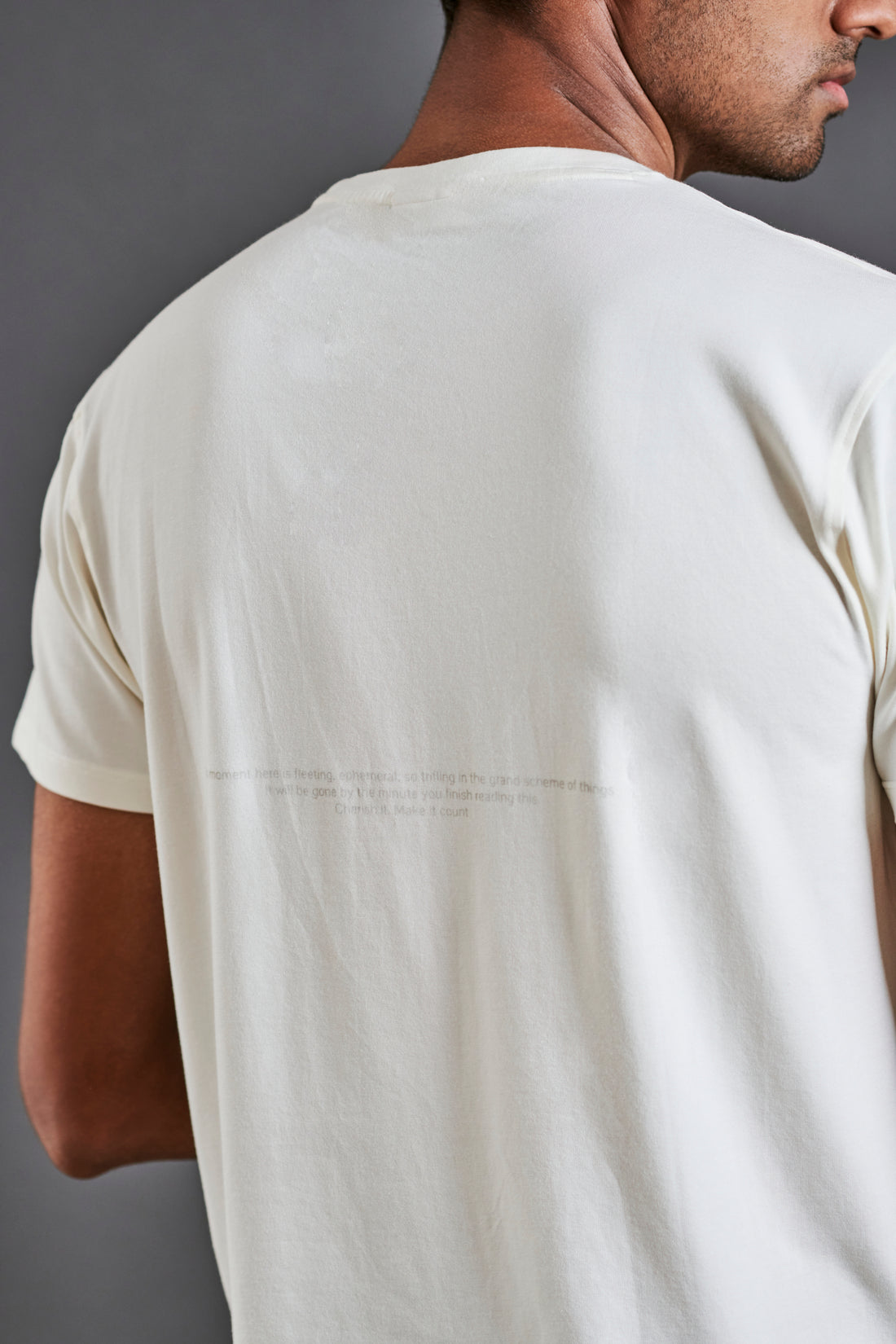 Start Anew - Men’s Snug-fit Supima Tee - Coconut Milk