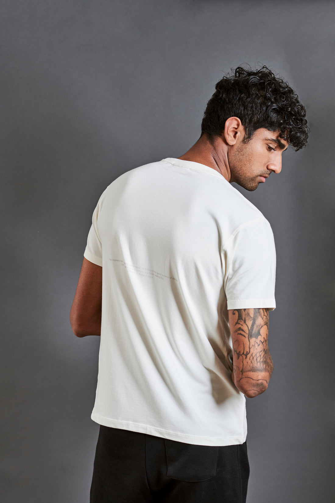 Start Anew - Men’s Snug-fit Supima Tee - Coconut Milk