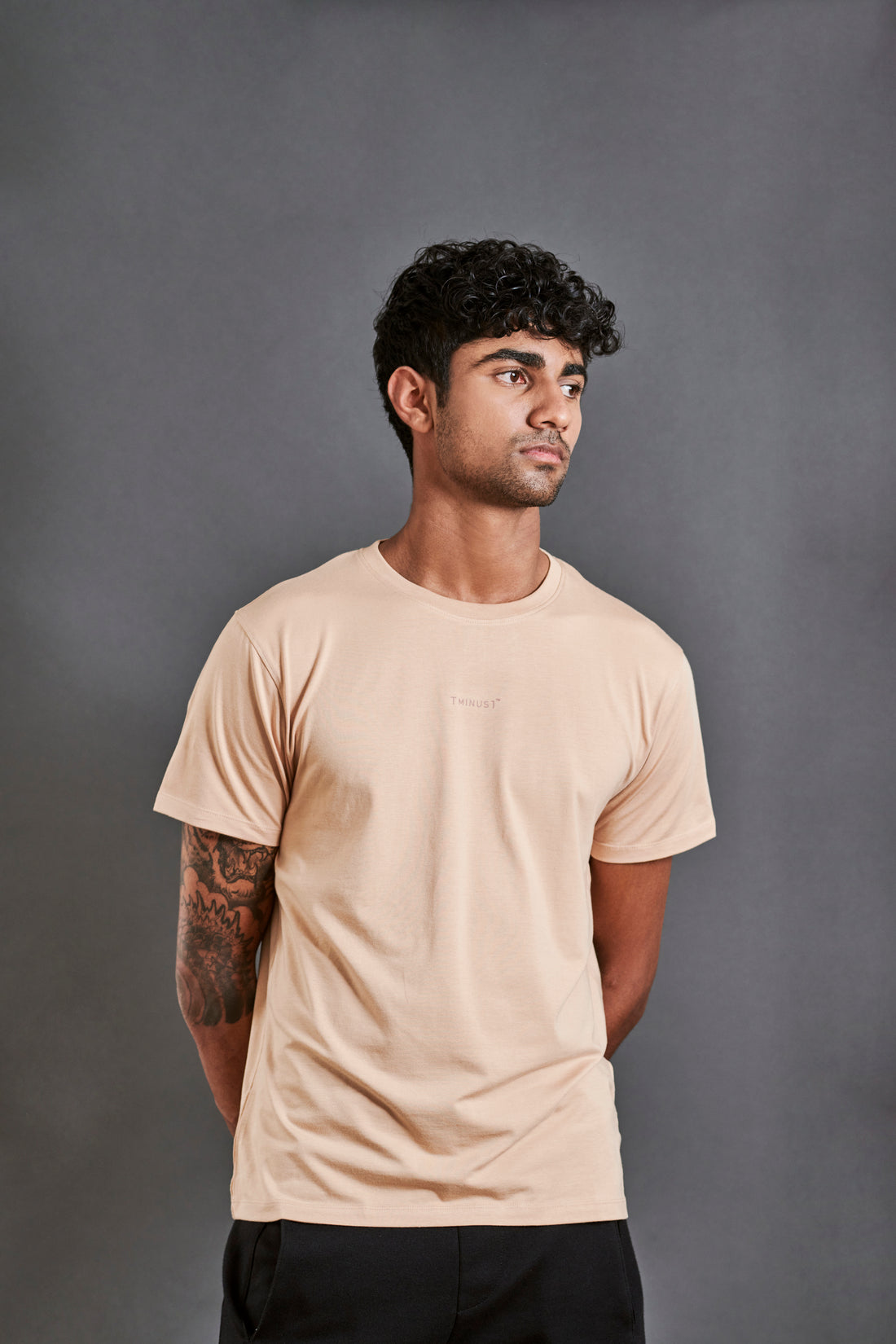 Start anew  - Men’s Snug-fit Supima Tee - Frappe