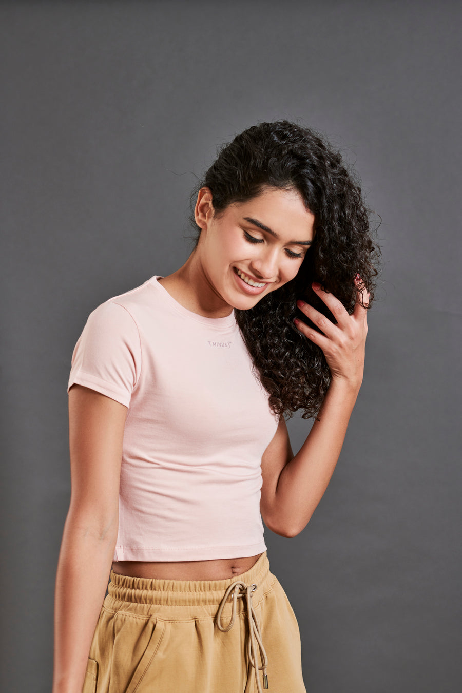 Hit reset - Women’s Cropped Supima Tee - Sepia Rose